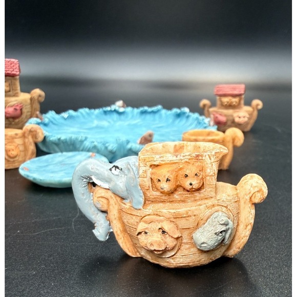 Noah's Ark Miniature/Mini Resin Tea Set Vintage - Complete - Picture 5 of 7